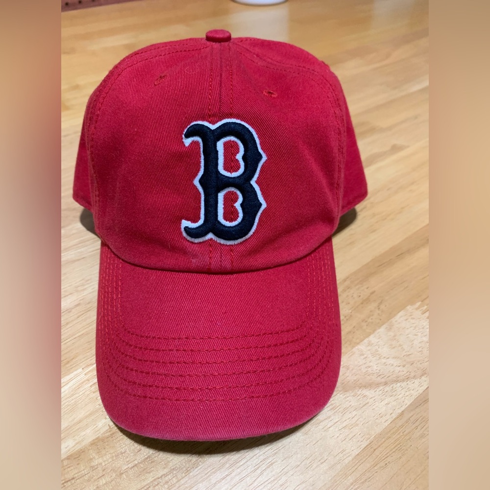 Red Boston Red Sox Baseball Cap with Embroidered B